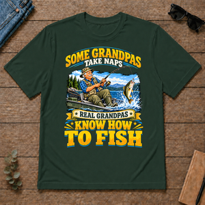 Real Grandpas Know How To Fish - forest-green - TS2D-ForestGreen
