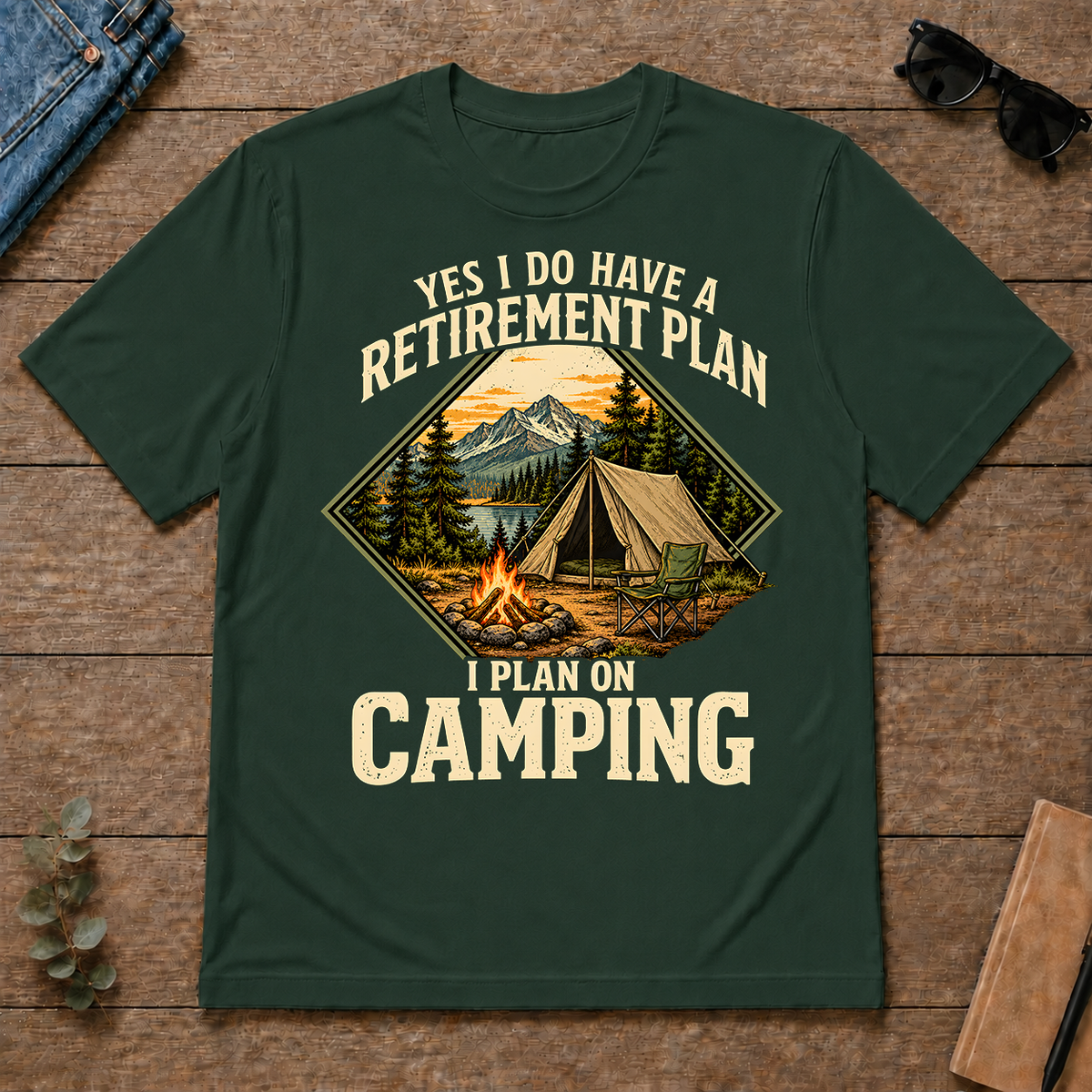 I Plan On Camping - forest-green - TS2D-ForestGreen