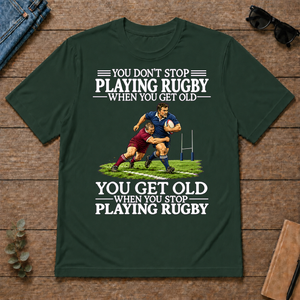 Old Man Don't Stop Rugby - forest-green - TS2D-ForestGreen