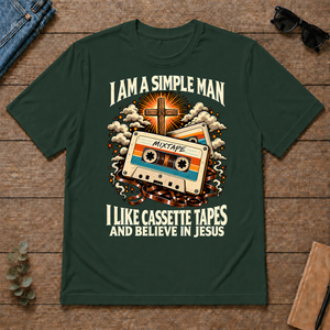 I Like Cassette Tapes & Believe In Jesus - forest-green - TS2D-ForestGreen