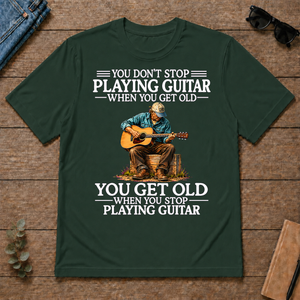 Old Man Don't Stop Playing Guitar - forest-green - TS2D-ForestGreen