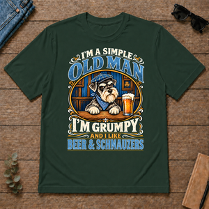Funny I Like Beer & Schnauzers - forest-green - TS2D-ForestGreen