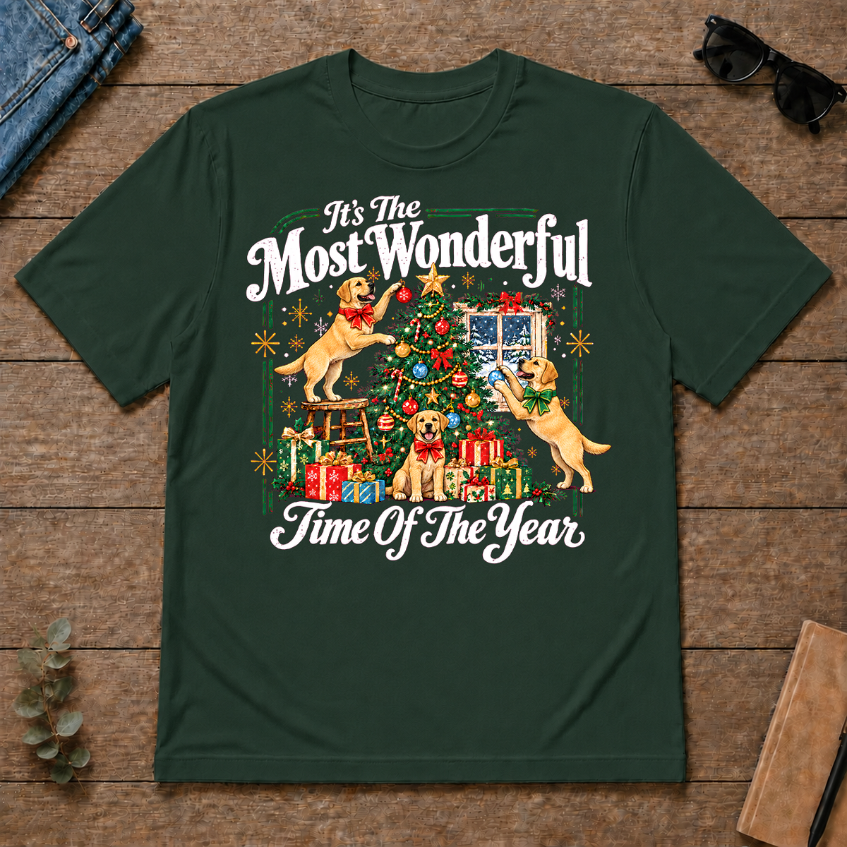 Wonderful Christmas Labrador Retriever - forest-green - TS2D-ForestGreen