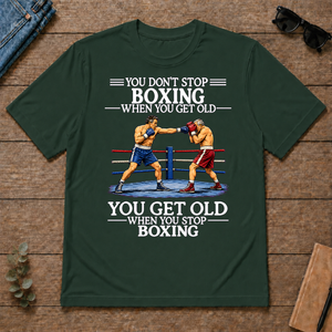 Old Man Don't Stop Boxing - forest-green - TS2D-ForestGreen