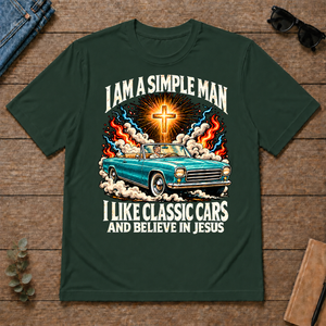I Like Classic Cars & Believe In Jesus - forest-green - TS2D-ForestGreen