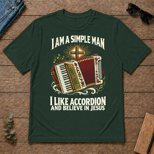 I Like Accordion & Believe In Jesus - forest-green - TS2D-ForestGreen