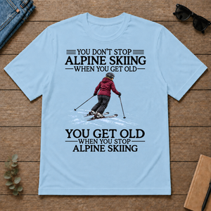 Don't Stop Alpine Skiing Woman - light-blue - TS2D-LightBlue