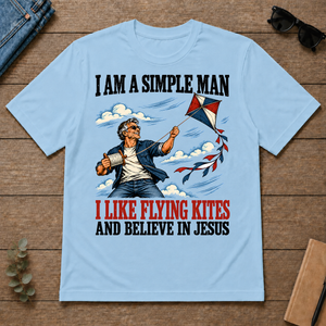 I Like Flying Kites And Believe In Jesus - light-blue - TS2D-LightBlue