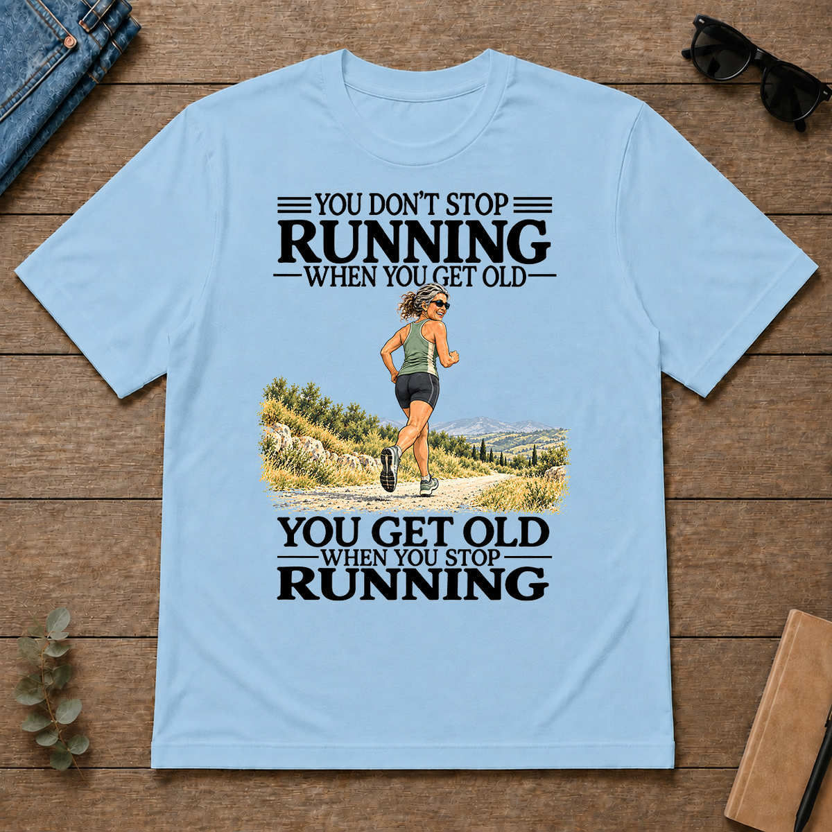 Don't Stop Running - light-blue - TS2D-LightBlue