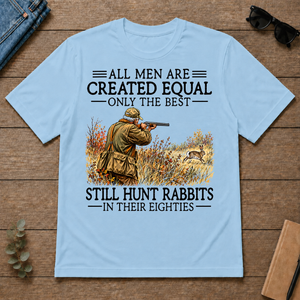 All Men Are Created Equal Rabbit Hunting 80s - light-blue - TS2D-LightBlue