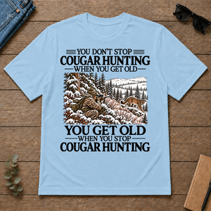 Don't Stop Mountain Lion Hunting Snow - light-blue - TS2D-LightBlue
