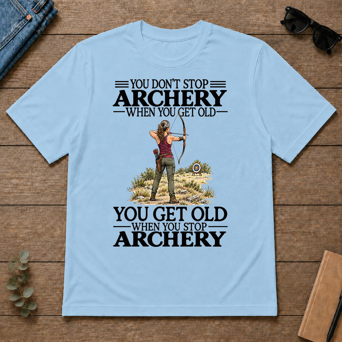 Don't Stop Archery - light-blue - TS2D-LightBlue