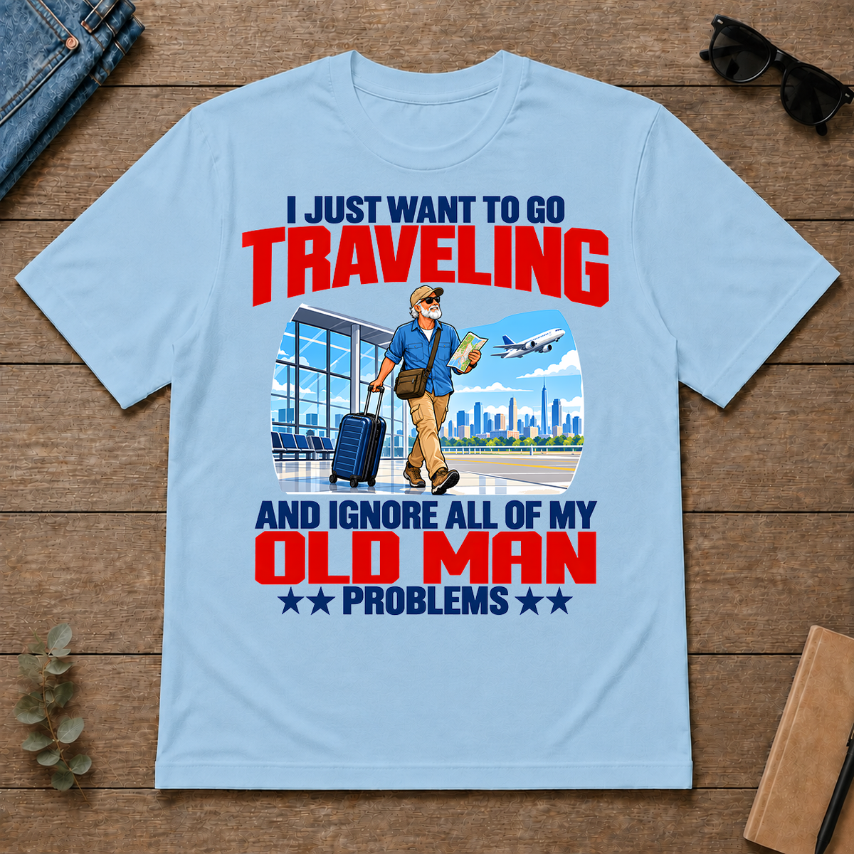 I Just Want To Go Traveling - light-blue - TS2D-LightBlue