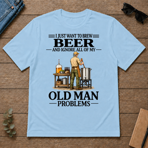 I Just Want To Brew Beer Vintage - light-blue - TS2D-LightBlue