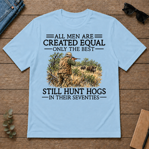 All Men Are Created Equal Hog Hunting 70s - light-blue - TS2D-LightBlue