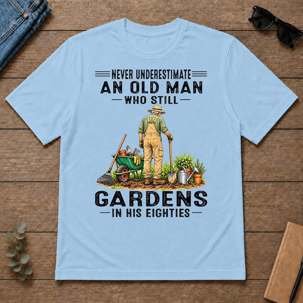 Vintage Still Gardens 80s - light-blue - TS2D-LightBlue
