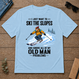 I Just Want To Ski The Slopes Art - light-blue - TS2D-LightBlue