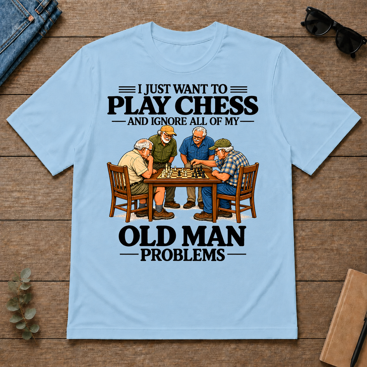 I Just Want To Play Chess - light-blue - TS2D-LightBlue
