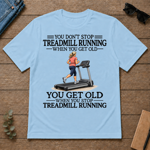 Don't Stop Treadmill Running Woman - light-blue - TS2D-LightBlue
