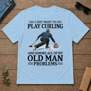 I Just Want To Play Curling - light-blue - TS2D-LightBlue