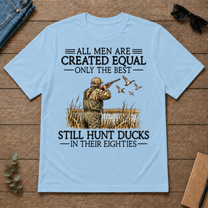 All Men Are Created Equal Duck Hunting 80s - light-blue - TS2D-LightBlue
