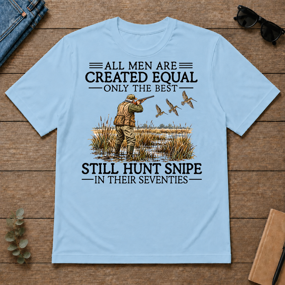 All Men Are Created Equal Snipe Hunting 70s - light-blue - TS2D-LightBlue