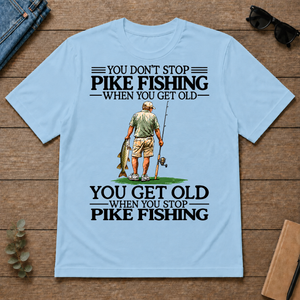 Don't Stop Pike Fishing - light-blue - TS2D-LightBlue