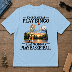 Some Grandpas Play Bingo Real Grandpas Play Basketball - light-blue - TS2D-LightBlue