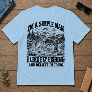 I like Fly Fishing Believe In Jesus - light-blue - TS2D-LightBlue