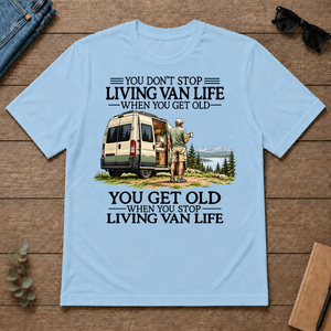 Don't Stop Living Van Life - light-blue - TS2D-LightBlue