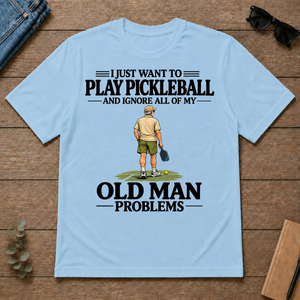 I Just Want To Play Pickleball Vintage - light-blue - TS2D-LightBlue