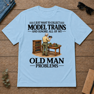 I Just Want To Collect Model Trains - light-blue - TS2D-LightBlue