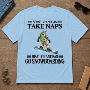 Real Grandpas Go Snowboarding Vintage - light-blue - TS2D-LightBlue