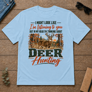 I'm Thinking About Deer Hunting - light-blue - TS2D-LightBlue