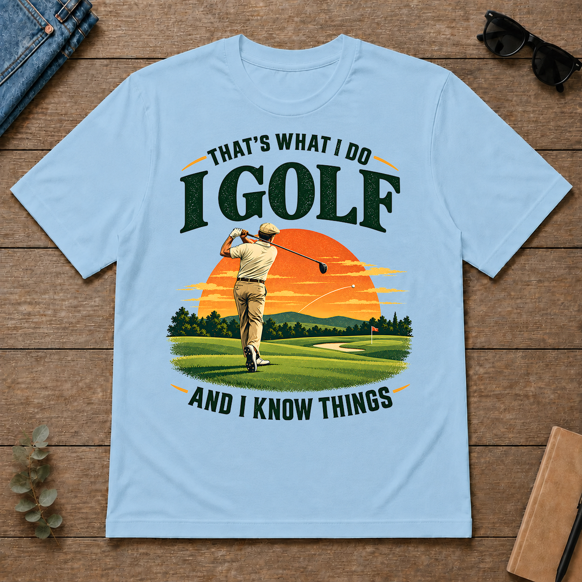 I Golf And I Know Things - light-blue - TS2D-LightBlue