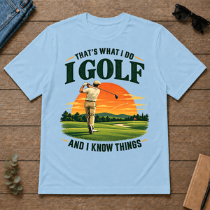 I Golf And I Know Things - light-blue - TS2D-LightBlue