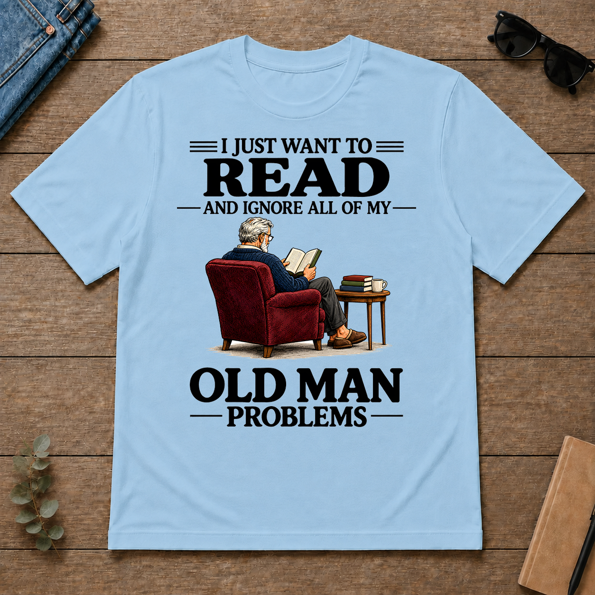 I Just Want To Read - light-blue - TS2D-LightBlue