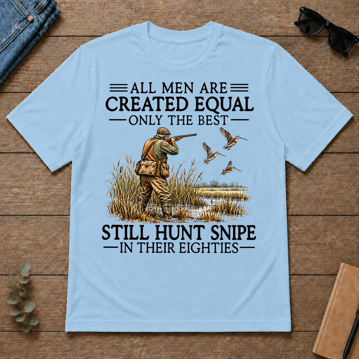 All Men Are Created Equal Snipe Hunting 80s - light-blue - TS2D-LightBlue