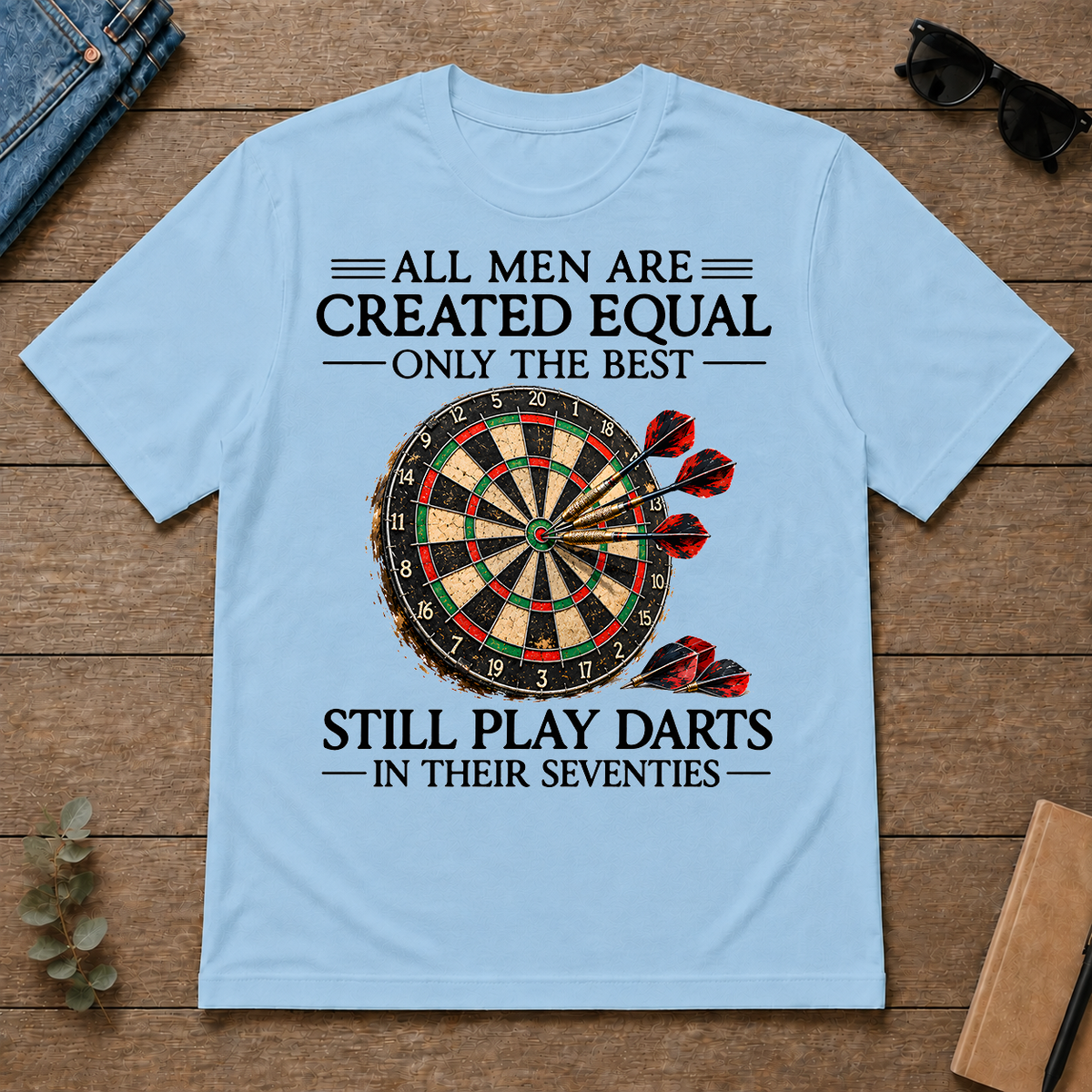 Still Play Darts In 70s - light-blue - TS2D-LightBlue