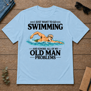 I Just Want To Go Swimming Vintage - light-blue - TS2D-LightBlue
