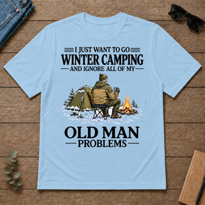 I Just Want To Winter Camping - light-blue - TS2D-LightBlue