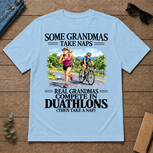 Real Grandmas Compete In Duathlons - light-blue - TS2D-LightBlue