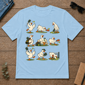 Funny Ducks Playing Pickleball - light-blue - TS2D-LightBlue
