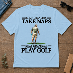 Real Grandpas Play Golf Vintage - light-blue - TS2D-LightBlue