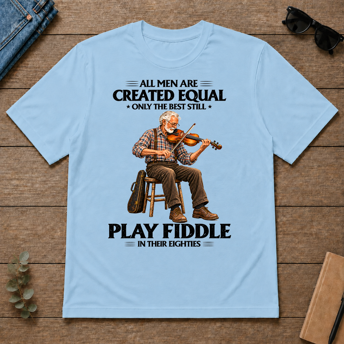 Best Fiddle Players in Their Eighties - light-blue - TS2D-LightBlue