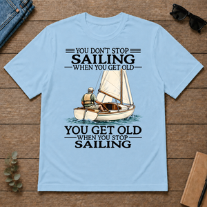 Don't Stop Sailing Vintage Ar - light-blue - TS2D-LightBlue