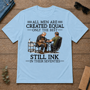 All Men Are Created Equal Only The Best Still Ink 70s - light-blue - TS2D-LightBlue