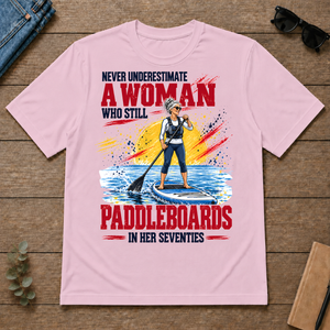 A Woman Still Paddleboards In Her 70s - light-pink - TS2D-LightPink