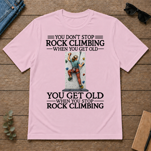 Don't Stop Rock Climbing Woman - light-pink - TS2D-LightPink