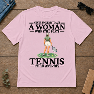 A Woman Still Plays Tennis In Her Seventies - light-pink - TS2D-LightPink